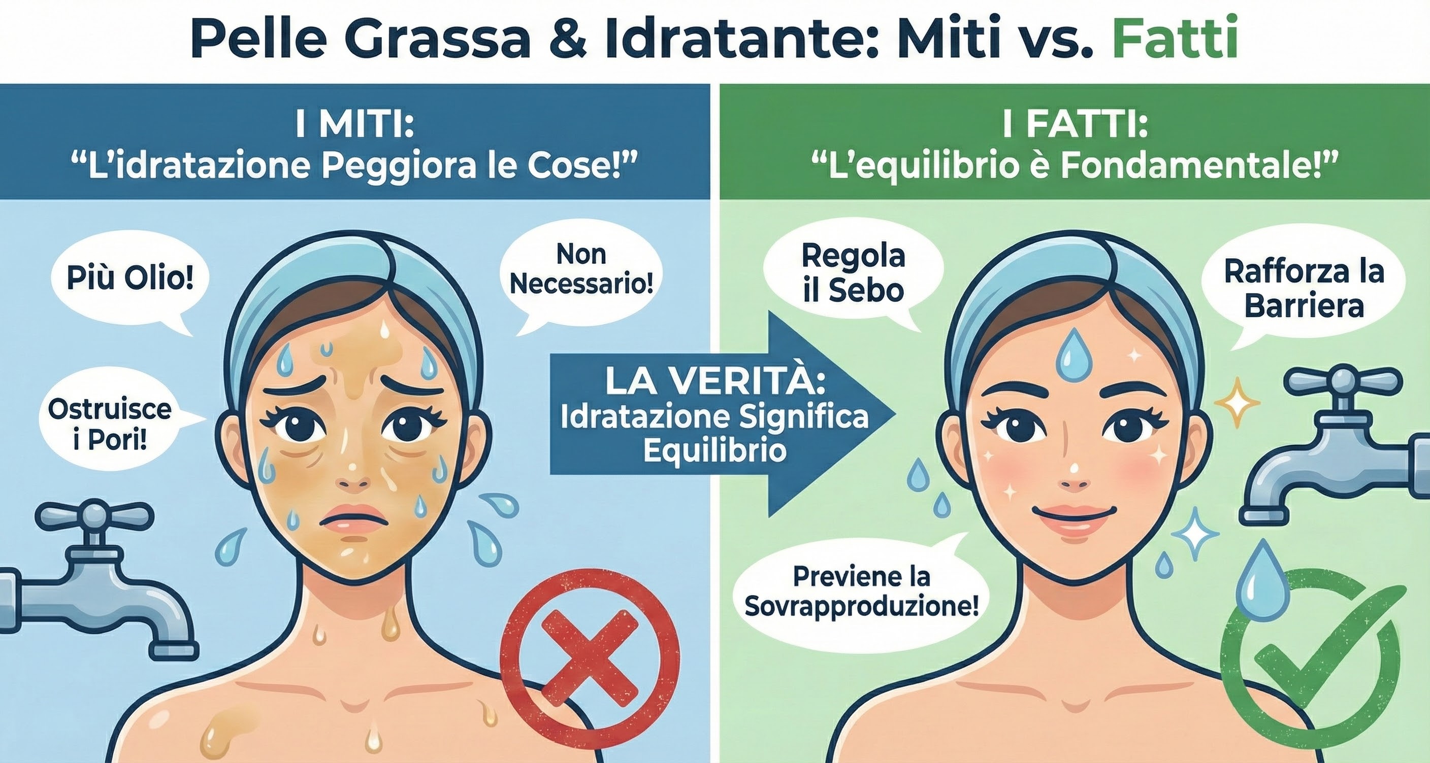 Perché la pelle grassa ha bisogno di una crema idratante: miti sfatati e guida completa alla cura