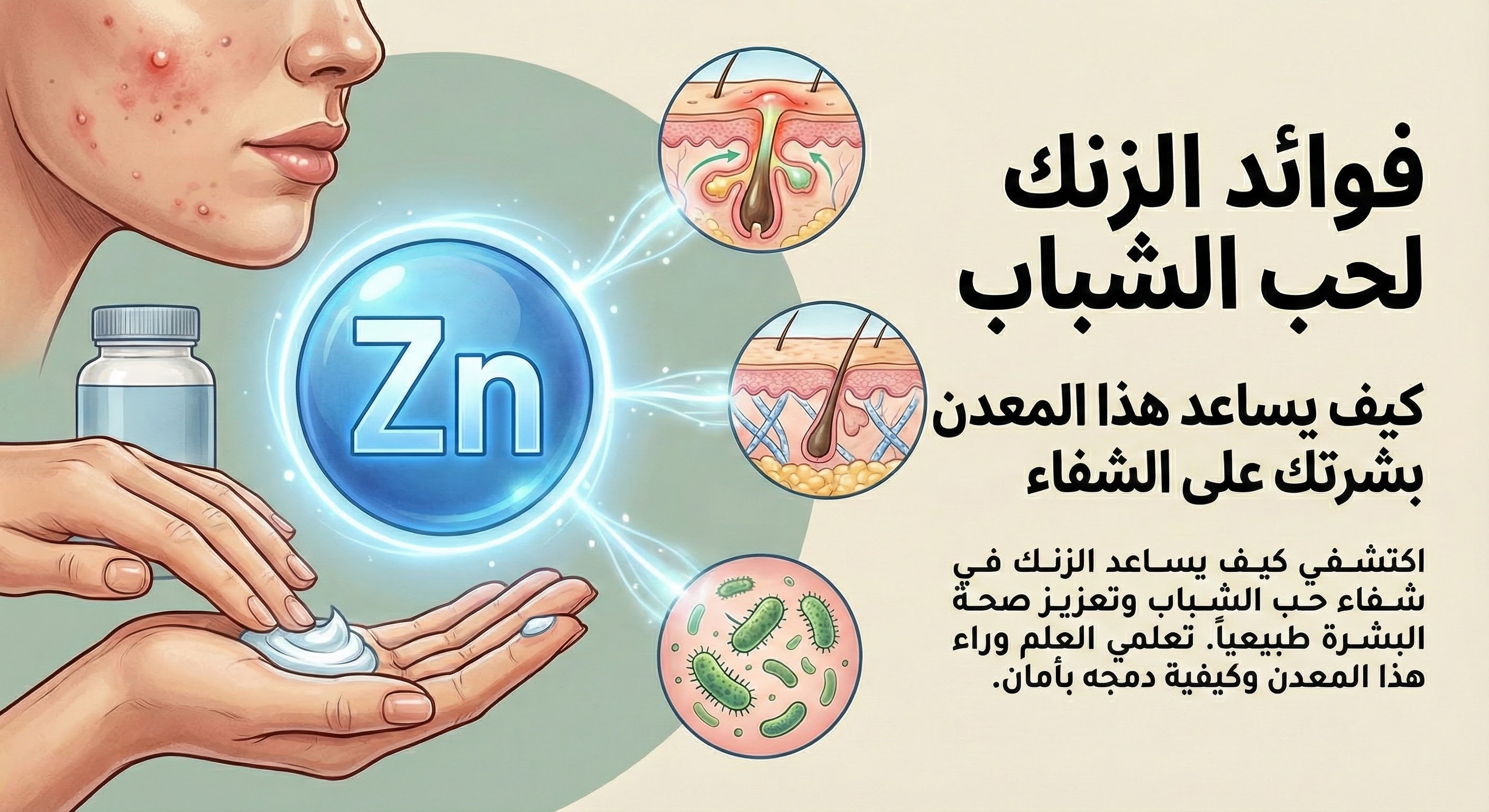الزنك لحب الشباب: كيف يساعد هذا المعدن بشرتك على الشفاء